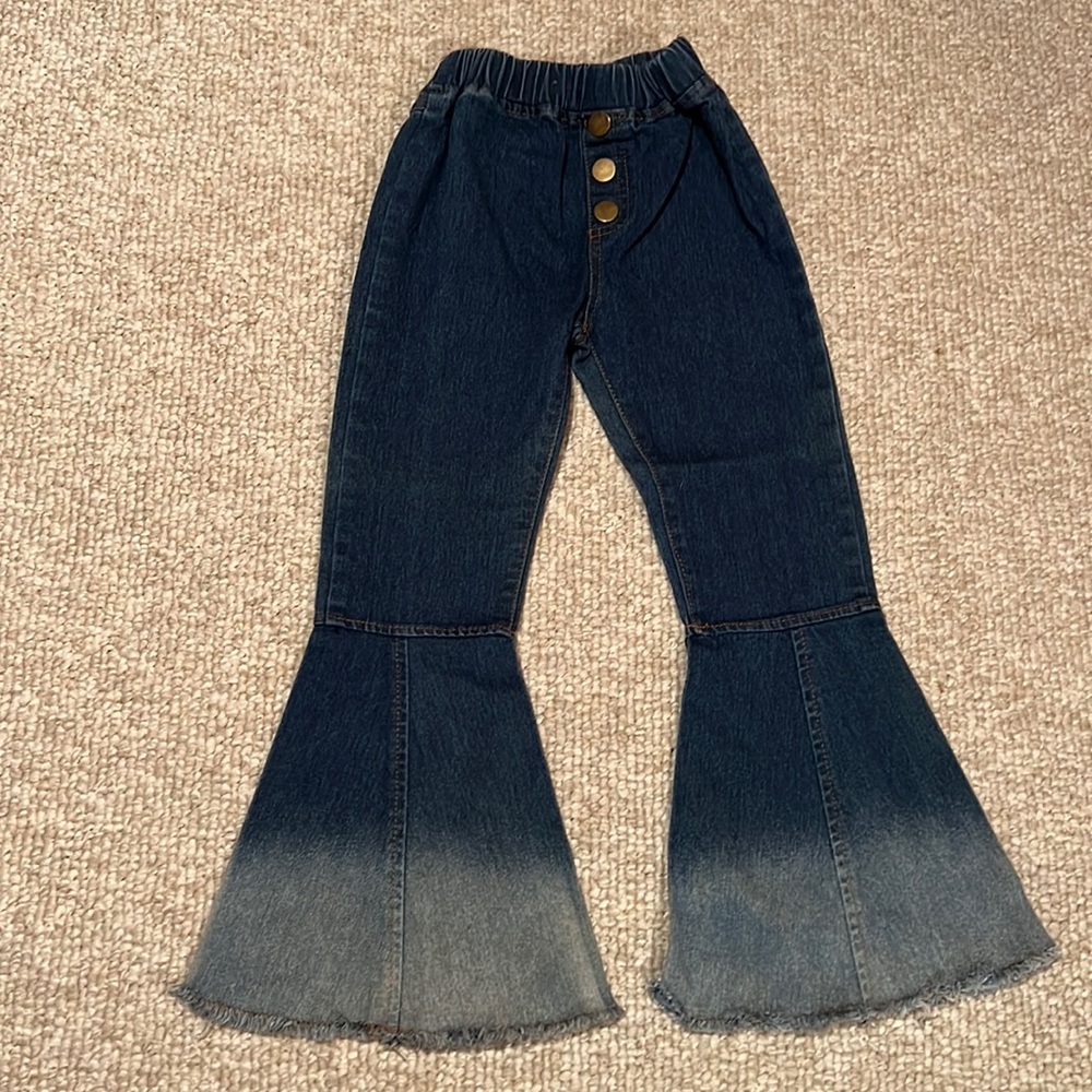Girls denim bell bottoms